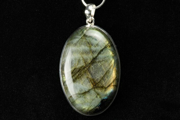 Brilliant Labradorite Pendant (Necklace) - Sterling Silver #192270